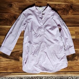 Duluth Trading XS - Lavendar Striped Tunic Shirt